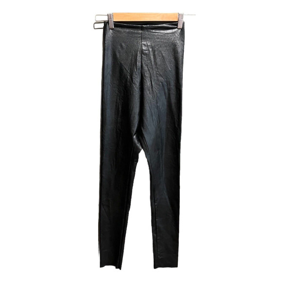 Commando Pants - Commando Tummy Control‎ Black Faux Leather Women's Leggings Size Small